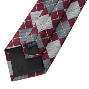 Tie Set Checkered Tie Pocket Square Set for Business Wedding Party