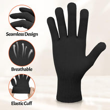 Load image into Gallery viewer, Touchscreen Black Cotton Gloves Men Women, Moisturising Gloves Large Cotton Gloves for Dry Hands, Night, Work