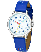 Load image into Gallery viewer, KDM Kids Watch Analog Quartz 30mm, Children&#39;s Time Teacher Watch for Boys Girls, Waterproof Wrist Watches Leather Strap, Kids Gifts Age 3-12