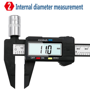 Oyhiccy Digitaler elektronischer Messschieber aus Kohlefaser, Messmikrometer, Messwerkzeug