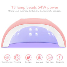 Load image into Gallery viewer, 54W Professional Nail Lamp UV Gel Manicure Lamp Sunshine LED Light Nail Dryer Polish Pink