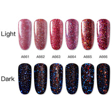 Load image into Gallery viewer, Valgus Red Diamond Glitter Gel Nail Polish Semi Permanent UV All For Manicure Hybrid Varnishes For Nail Art Design Top Base